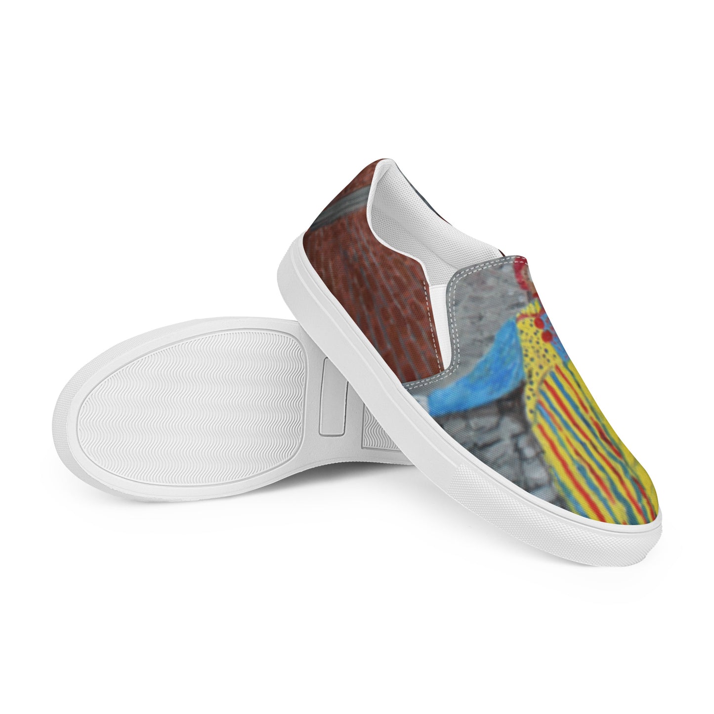 There's a Clown in the Entry  -  men’s slip-on canvas shoes