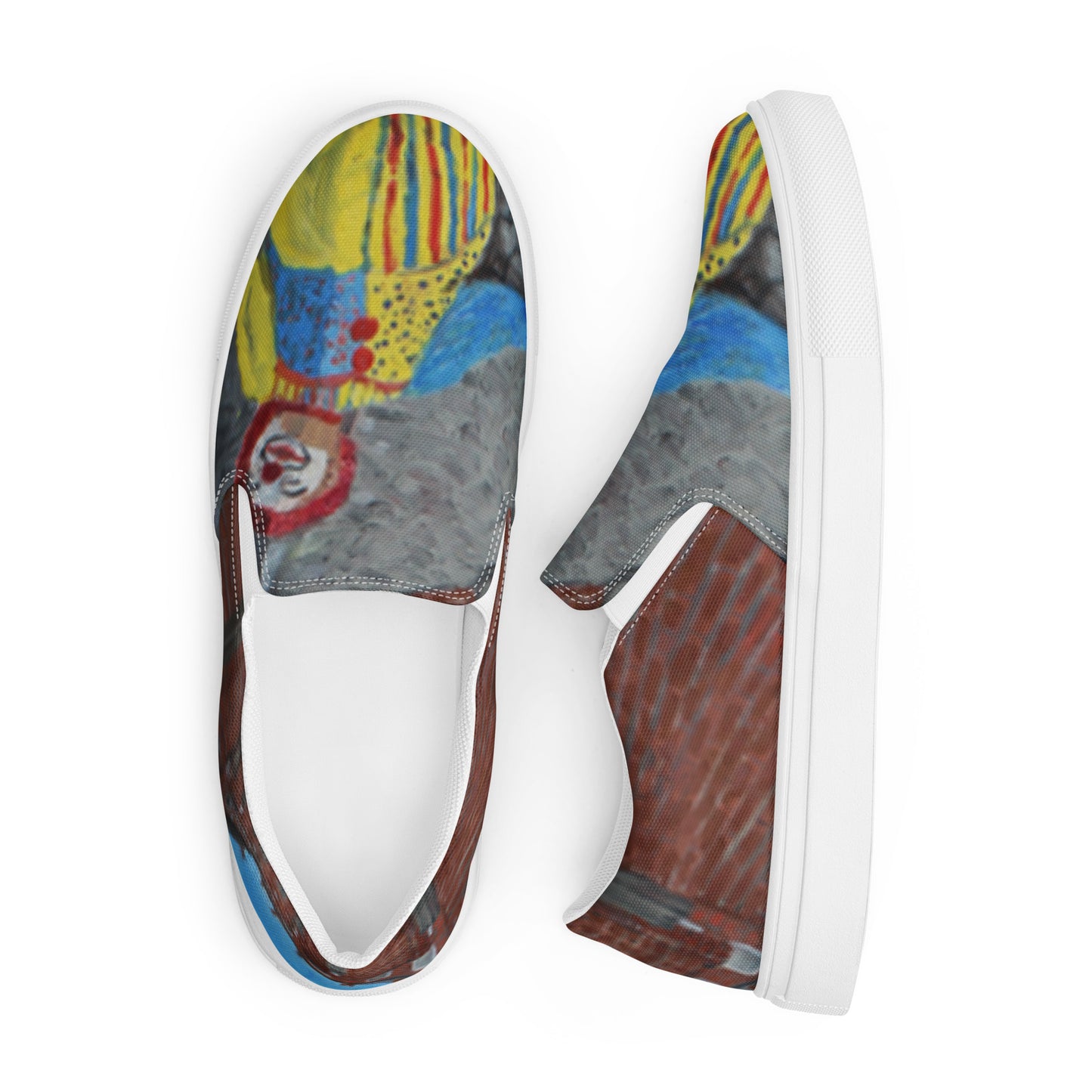 There's a Clown in the Entry - Women’s slip-on canvas shoes