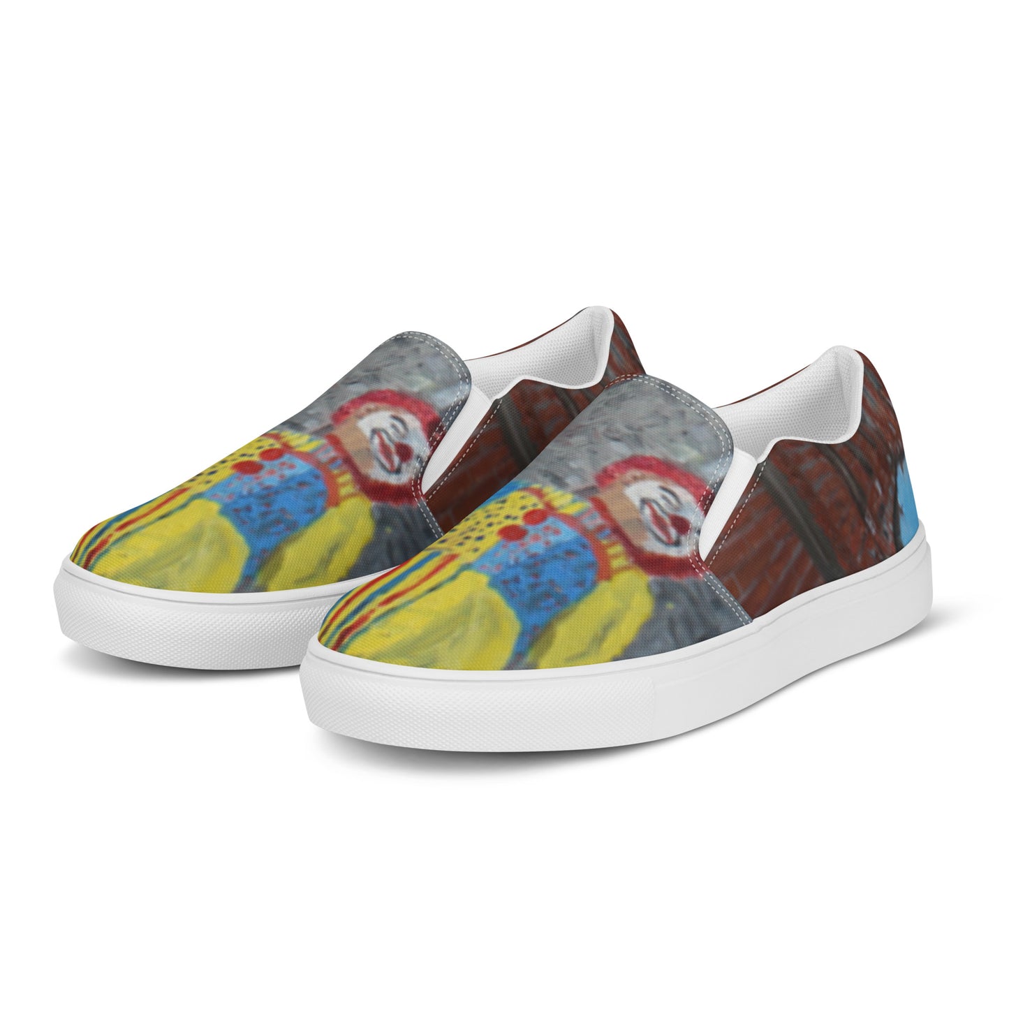 There's a Clown in the Entry - Women’s slip-on canvas shoes