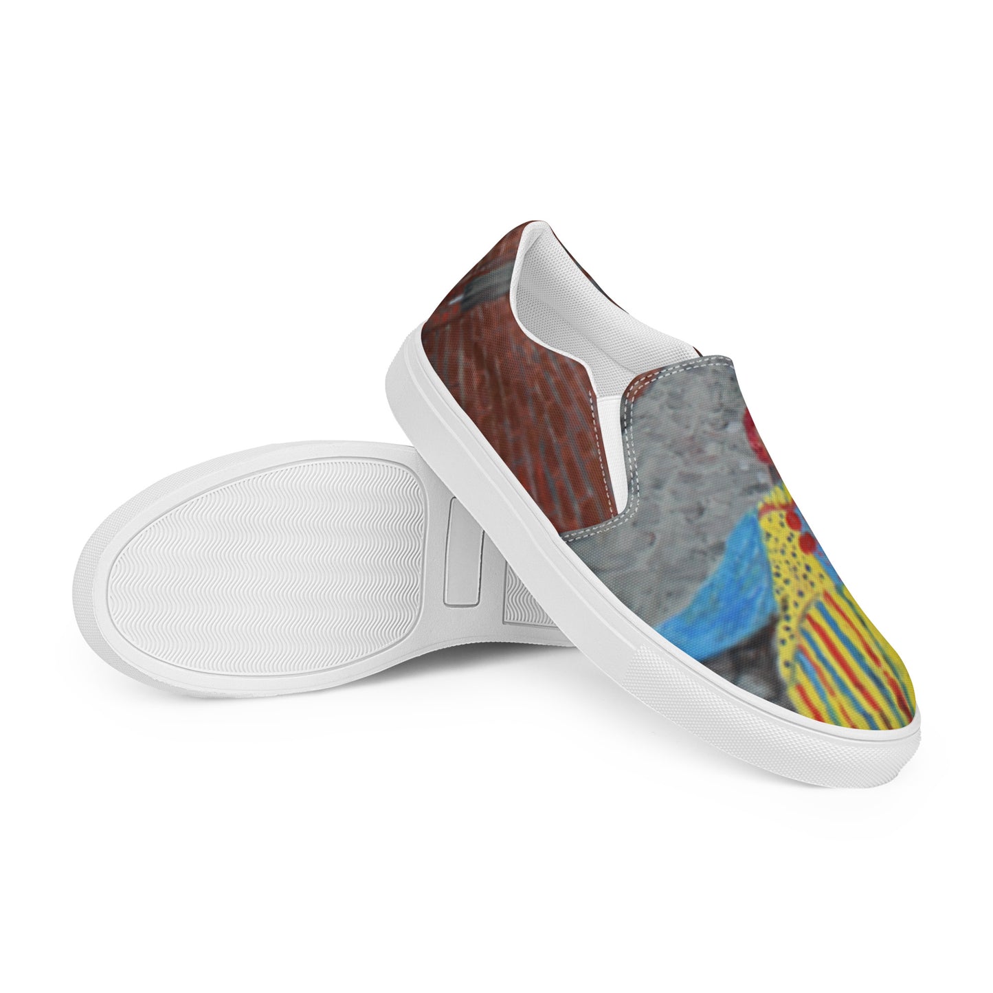 There's a Clown in the Entry - Women’s slip-on canvas shoes